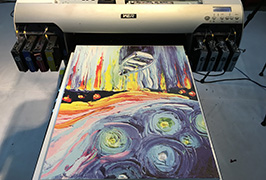 Canvas sample from A2 UV Printer WER-EH4880UV