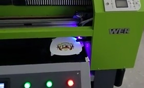 A1 size uv printing video on white plastic Fan