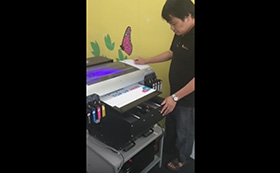Brunei, Client Mr  Wong WER D4880UV A2 size desktop LED UV printer feedback video