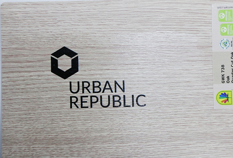 Logo printing on wood materials by WER-D4880UV (1)