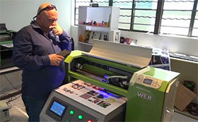 Cleint from Turkey come to WER-CHINA to buy A1 size 60*90CM UV printer